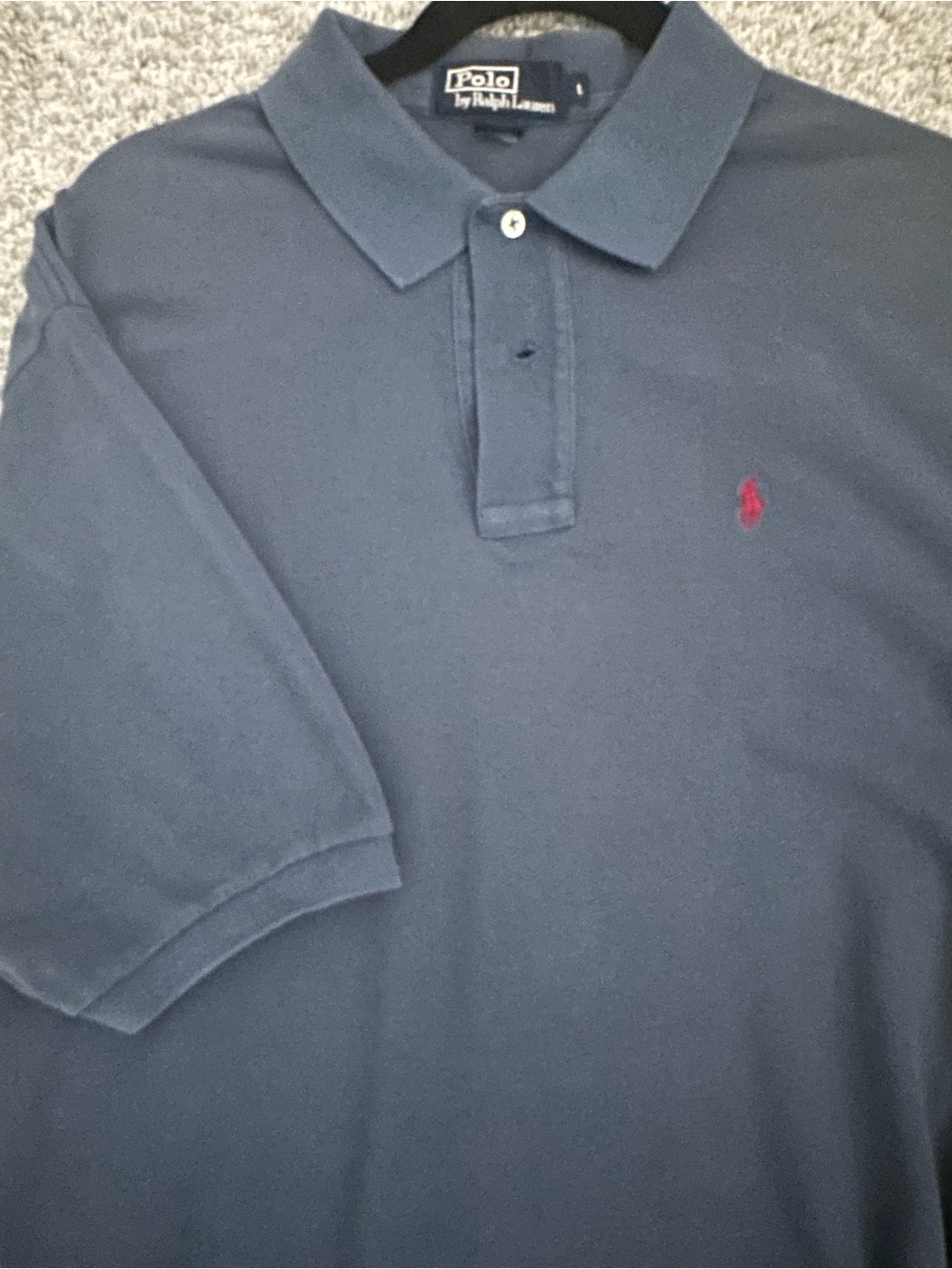 Vintage Polo by Ralph Lauren Navy Polo with Red Logo